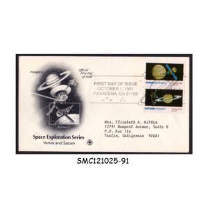 Cover from UNITED STATES USA - 1991 SPACE EXPLORATION SERIES - VENUS & SATURN - FDC