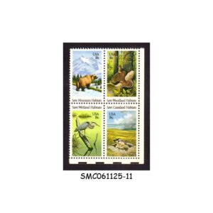 Stamps from UNITED STATES USA - 1981 PRESERVATION OF WILDLIFE HABITATS / ANIMALS - BLOCK OF 4 MNH