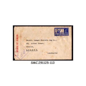 Stamps from INDIA - 1940 ENVELOPE TO SYDNEY AUSTRALIA WITH KGVI STAMP - CENSORED