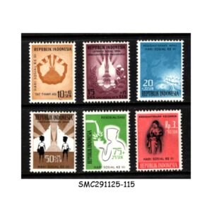 Stamps from INDONESIA - 1960 3rd SOCIAL DAY - 6V - MINT NH