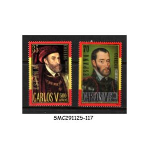 Stamps from SPAIN - 2000 500th BIRTH ANNIVERSARY OF CHARLES V, CARLOS OF SPAIN - 2V MNH