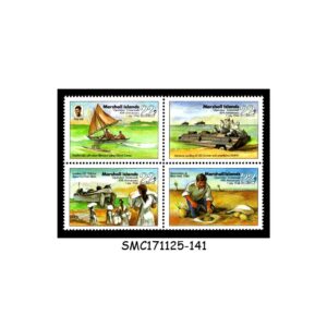 Stamps from MARSHALL ISLANDS - 1986 40th ANNIVERSARY OF OPERATION CROSSROADS - BLOCK OF 4 - SE-TENANT MNH
