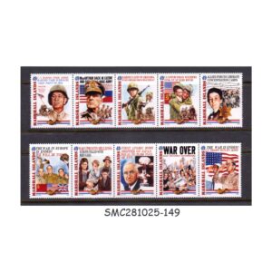 Stamps from MARSHALL ISLANDS - 2015 70th ANNIV. OF THE END OF WORLD WAR II - 10V - MNH