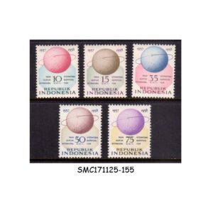 Stamps from INDONESIA - 1958 INTERNATIONAL GEOPHYSICAL YEAR SCOTT#460-464- 5V - MINT NH
