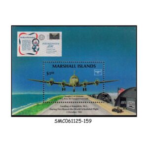 Stamps from MARSHALL ISLANDS - 1986 AMERIPEX '86 / AVIATION - SOUVENIR SHEET - MINT NH