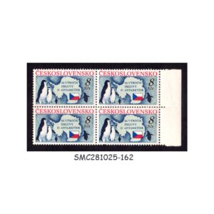 Stamps from CZECHOSLOVAKIA - 1991 30th ANNIVERSARY OF ANTARCTIC TREATY - BLOCK OF 4 - MNH