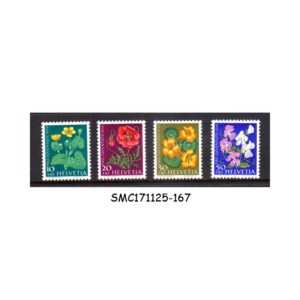 Stamps from SWITZERLAND - 1959 PRO JUVENTUTE: MEADOW & GARDEN FLOWERS 4V - MINT NH