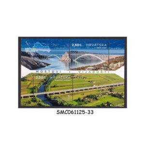 Stamps from CROATIA - 2025 BRIDGES & VIADUCTS OF CROATIA - MIN. SHEET MINT NH