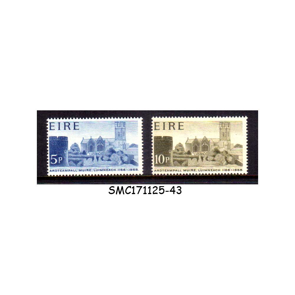Stamps from IRELAND - 1968 800th ANNIV. OF ST. MARY'S CATHEDRAL, LIMERICK SCOTT#244-245 - 2V MINT NH