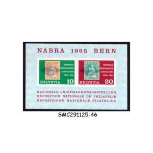 Stamps from SWITZERLAND - 1965 NABRA - NATIONAL PHILATELIC EXHIBITION SCOTT#B344 - MIN. SHEET MINT NH