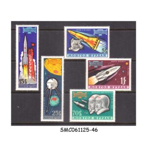 Stamps from MONGOLIA - 1963 SOVIET SPACE EXPLORATIONS - 5V - MINT NH