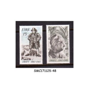 Stamps from IRELAND - 1967 300th BIRTH ANNIVERSARY OF JONATHAN SWIFT SCOTT#240-241 - 2V MINT NH