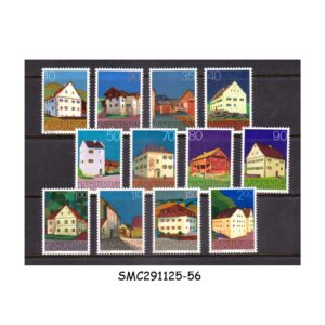 Stamps from LIECHTENSTEIN - 1978 ARCHITECTURE / FARM HOUSE SCOTT#639-649 - 12V - MINT NH