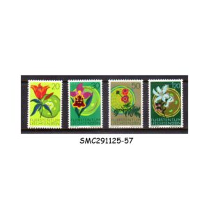 Stamps from LIECHTENSTEIN - 1970 NATURE CONSERVATION YEAR / FLOWERS ORCHID - 4V - MINT NH