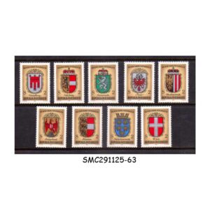 Stamps from AUSTRIA - 1976 MILLENARY COAT OF ARMS - 9V - MINT NH