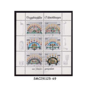 Stamps from GERMANY - 1986 CANDLE ARCH ERZGEBIERGE - MIN. SHEET CTO