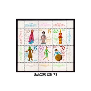 Stamps from GERMANY - 1979 VINTAGE DOLLS - MIN. SHEET CTO