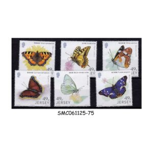 Stamps from JERSEY - 2017 LINKS WITH CHINA - BUTTERFLIES - 6V - MINT NH