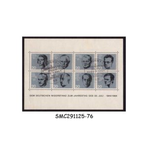 Stamps from GERMANY - 1964 20th ANNIV. OF ASSASSINATION ATTEMPT ON ADOLF HITLER - MIN. SHEET CTO