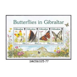 Stamps from GIBRALTAR - 1997 BUTTERFLIES IN GIBRALTAR - MIN. SHEET MINT NH