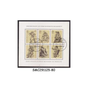 Stamps from GERMANY - 1978 DRAWINGS FROM BERLIN MUSEUM - MIN. SHEET CTO