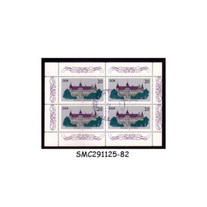 Stamps from GERMANY - 1986 CASTLE GUESTROW - MIN. SHEET CTO