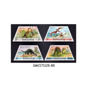 Stamps from TANZANIA - 1987 DINOSAURS - 4V - USED