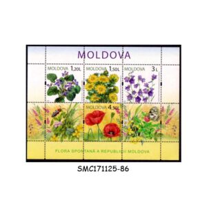 Stamps from MOLDOVA - 2009 WILD FLOWERS - MIN. SHEET MINT NH