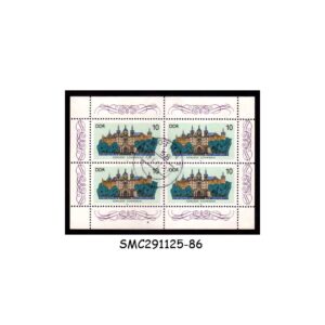 Stamps from GERMANY - 1986 CASTLE SCHWERIN - MIN. SHEET CTO