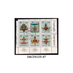 Stamps from GERMANY - 1989 ERZGEBIRGE CANDLESTICK SPINNING - 6V - CTO