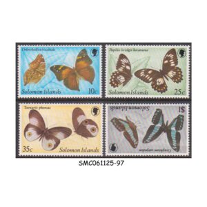 Stamps from SOLOMON ISLANDS - 1980 BUTTERFLIES / BUTTERFLY - 4V - MINT NH