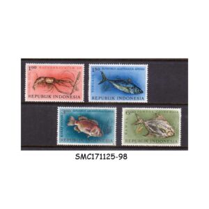 Stamps from INDONESIA - 1963 MARINE LIFE / FISH - SCOTT#589-592 - 4V - MINT NH