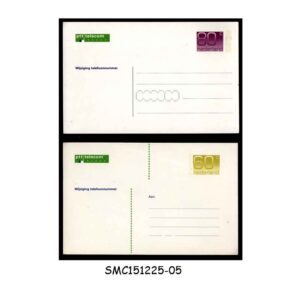 Postal stationery from NETHERLANDS - PTT TELECOM POSTCARDS - MINT - 2nos