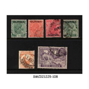 Stamps from BURMA - 1937-38 SELECTED KGV & KGVI STAMPS - 6V - USED
