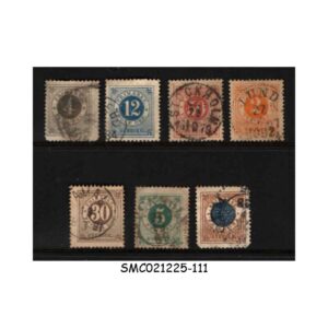 Stamps from SWEDEN - 1872 SELECTED CLASSIC STAMPS - 7V - USED