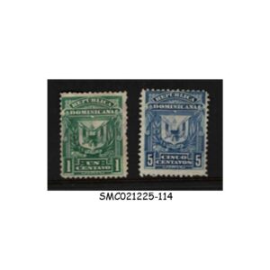 Stamps from DOMINICAN REPUBLIC - 1885-91 SCOTT#88 & 90 - 2V MINT HINGED