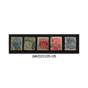 Stamps from DENMARK - 1875-1902 SELECTED CLASSIC STAMPS - 5V - USED
