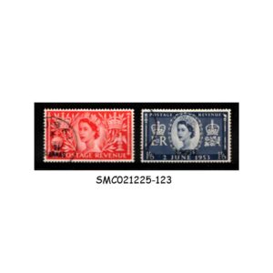 STAMPS FROM MUSCAT OMAN - 1953 QEII CORONATION - 2V USED