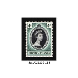 Stamps from PITCAIRN ISLANDS - 1953 QEII CORONATION SG#17 - 1V - MINT NH