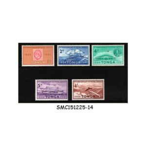 Stamps from TONGA - 1961 75th ANNIVERSARY OF POSTAL SERVICE SCOTT#114-118 - 5V - MINT HINGED