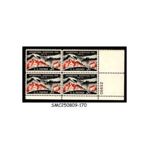 Stamps from UNITED STATES USA - 1958 INTERNATIONAL GEOPHYSICAL YEAR SCOTT#1107 PLATE BLOCK OF 4 - MNH