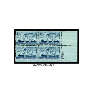 Stamps from UNITED STATES USA - 1955 SOO LOCKS CENTENARY SCOTT#1069 PLATE BLOCK OF 4 - MNH