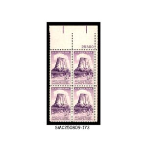 Stamps from UNITED STATES USA - 1956 DEVILS TOWER NATIONAL MONUMENT SCOTT#1084 PLATE BLOCK OF 4 - MNH