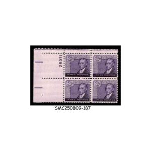 Stamps from UNITED STATES USA - 1958 BIRTH BICENTENARY OF JAMES MONROE SCOTT#1105 - PLATE BLOCK OF 4 - MNH