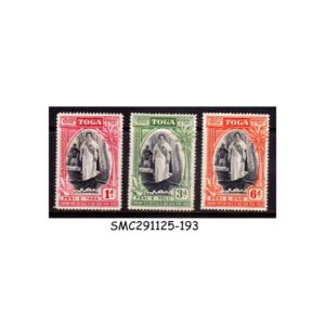 Stamps from TONGA - 1944 25th ANNIVERSARY OF ACCESSION OF QUEEN SĀLOTE TUPOU III - 3V MINT HINGED