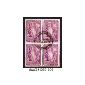 Stamps from INDIA - 1966 MAHARAJA RANJIT SINGH - BLOCK OF 4 - USED