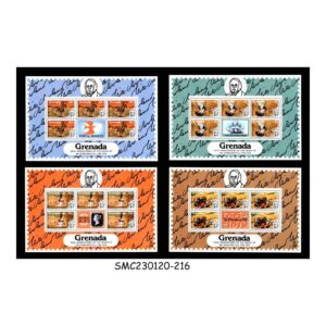Stamps from GRENADA - 1979 DEATH CENTENARY OF SIR ROWLAND HILL - SET OF 4 SHEETS MINT NH