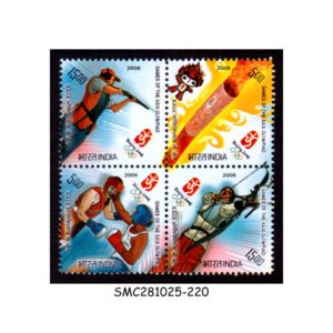 Stamps from INDIA - 2008 29th OLYMPIC GAMES BEIJING - SE-TENANT BLOCK OF 4 - MINT NH