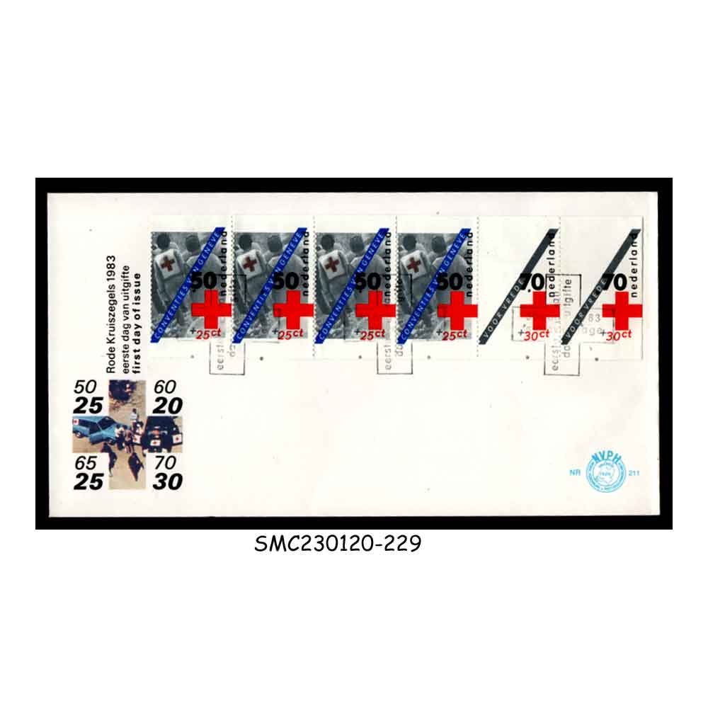 Stamps from NETHERLANDS - 1983 RED CROSS - (Booklet Pane) - FDC