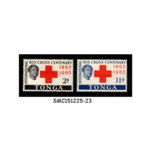 Stamps from TONGA - 1963 RED CROSS CENTENARY - 2V - MINT HINGED